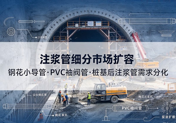 涧西注浆管细分市场扩容，隧道钢花小导管、PVC 袖阀管、桩基后注浆管需求分化